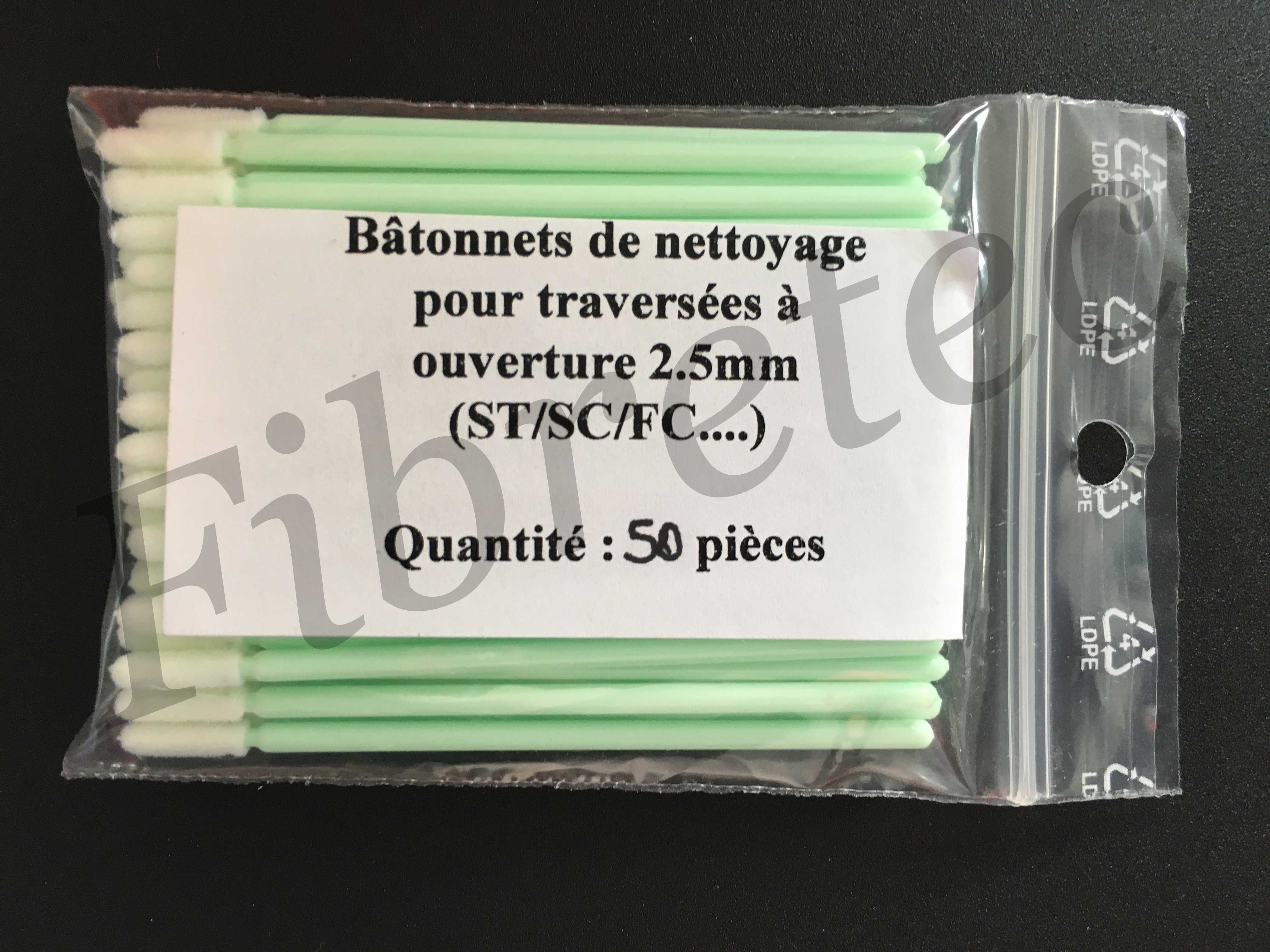 Bâtonnets de nettoyage mousse