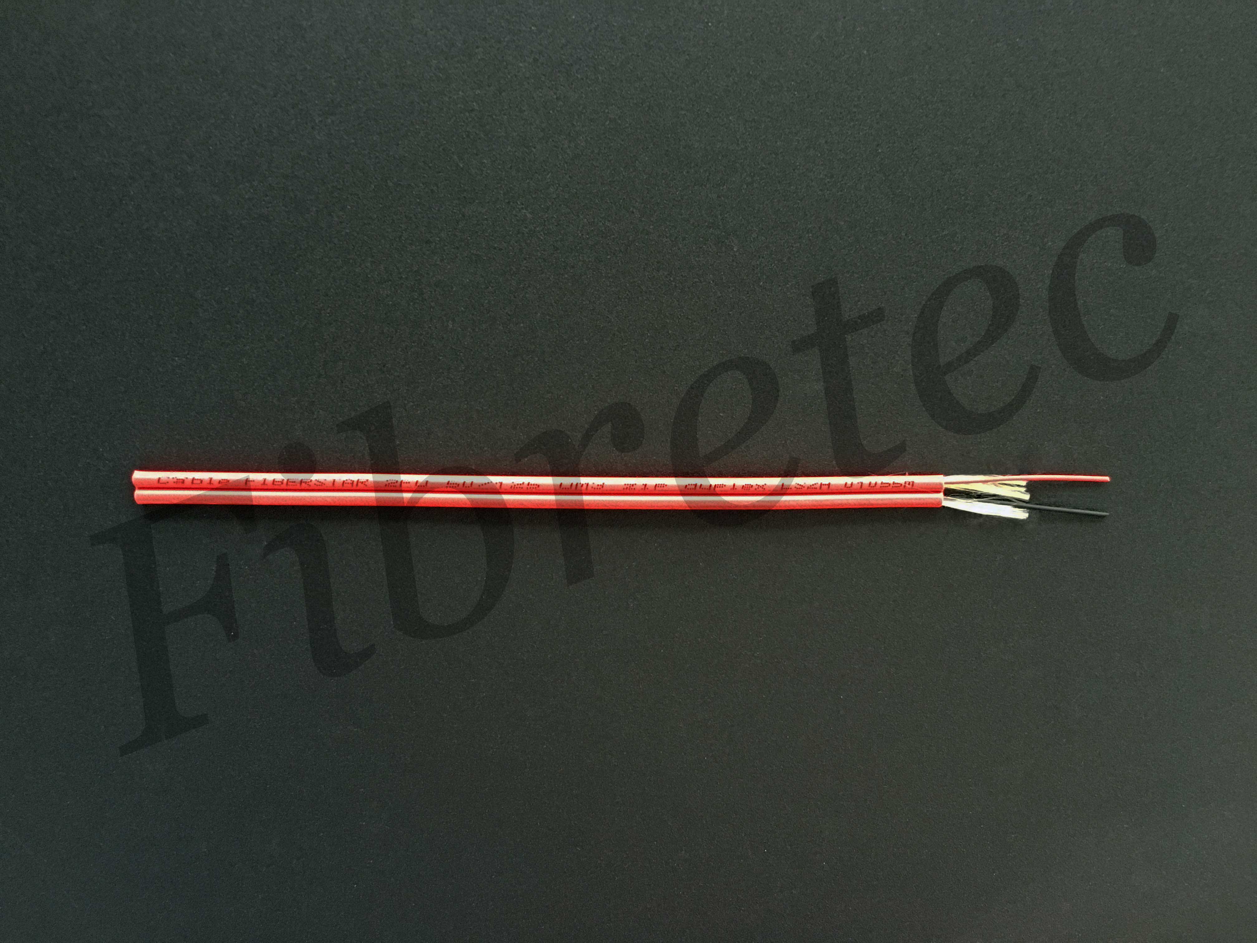 Câble Fiberstar duplex 2 FO zip 50/125 OM3 rouge LSZH